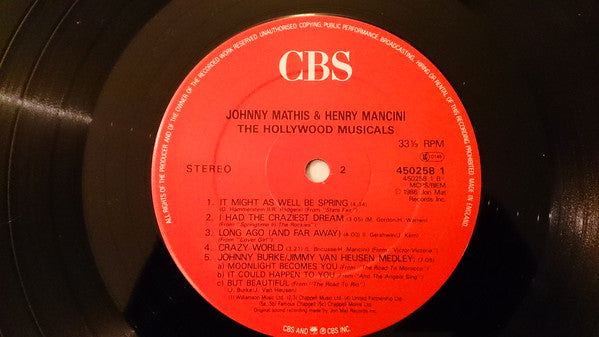 Johnny Mathis, Henry Mancini : The Hollywood Musicals (LP, Comp)