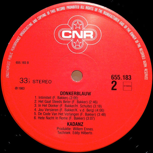Kadanz : Donkerblauw (LP, Album)