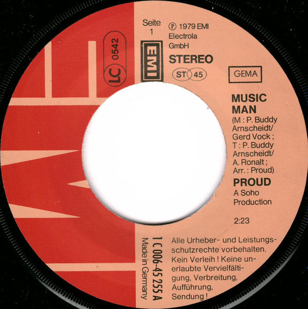 Proud : Music Man (7", Single)