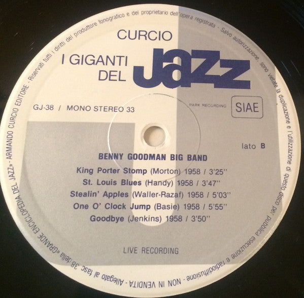 Benny Goodman : Masters Of Jazz (2xLP, Comp)