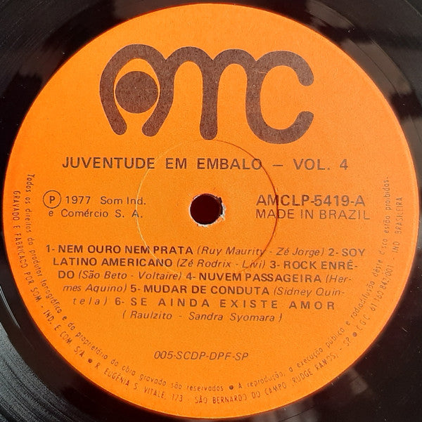 Juventude Em Embalo : Juventude Em Embalo Vol. 4 (LP, Album)