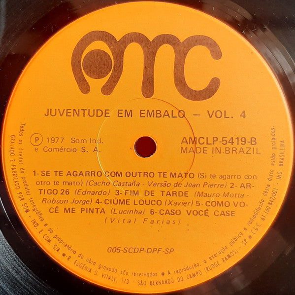 Juventude Em Embalo : Juventude Em Embalo Vol. 4 (LP, Album)