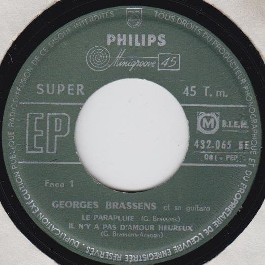 Georges Brassens : Le Parapluie (7", EP, RE)