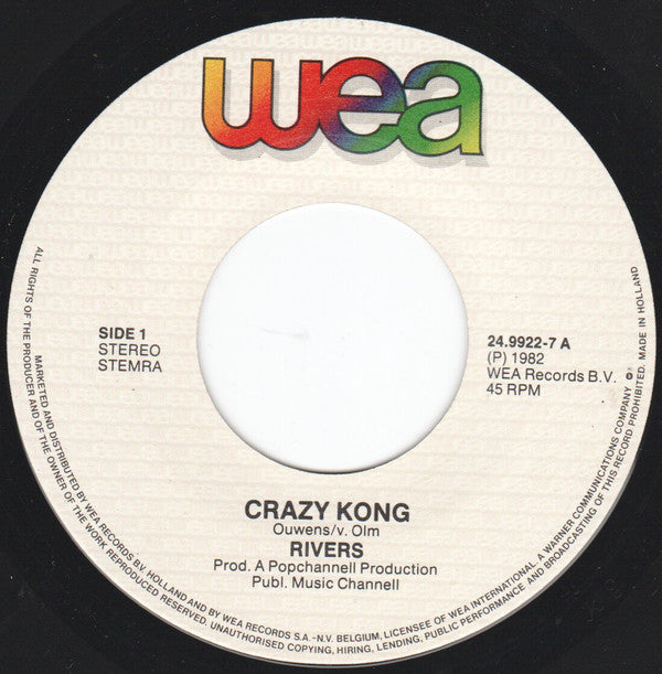 Rivers : Crazy Kong (7", Single)