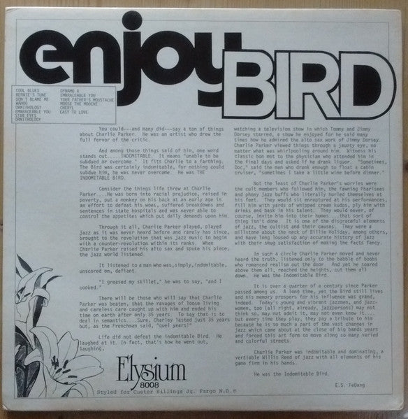 Charlie Parker : The Effervescent Indomitable Bird Of Paradise (LP, Comp)