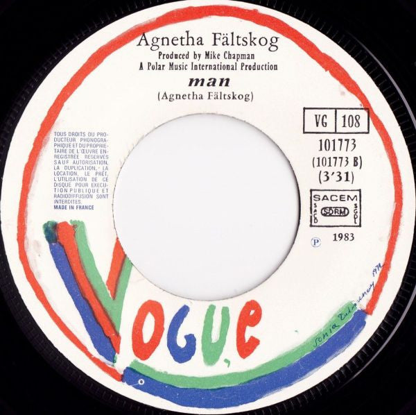Agnetha Fältskog : The Heat Is On (7", Single)
