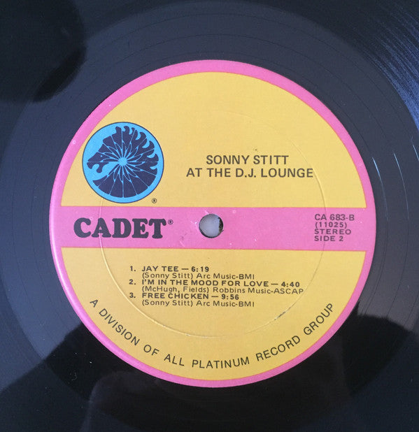 Sonny Stitt : At The D.J. Lounge (LP, Album, RE, Kee)