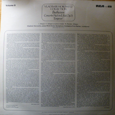 Ludwig van Beethoven : Concerto No.5 "Emperor" (LP, Album, Mono, RE)