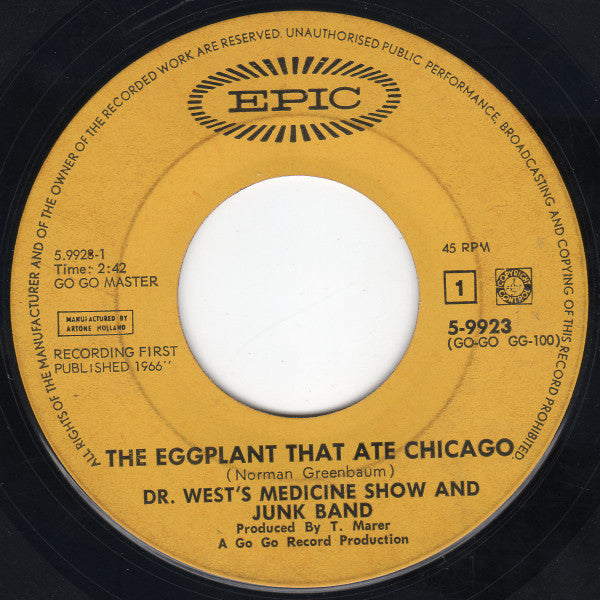 Dr. West's Medicine Show And Junk Band : The Eggplant That Ate Chicago (7")