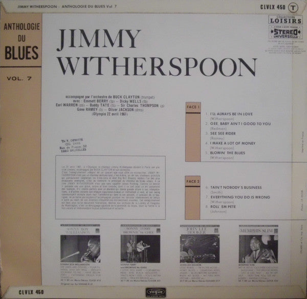 Jimmy Witherspoon : With Buck Clayton's Orchestra (LP, Album, RE)