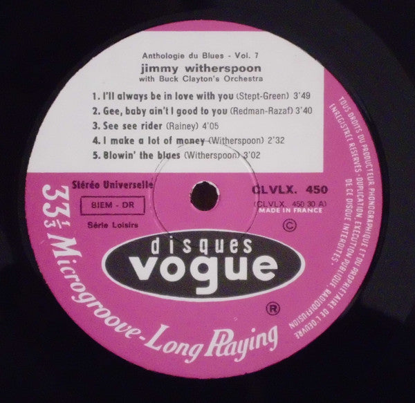 Jimmy Witherspoon : With Buck Clayton's Orchestra (LP, Album, RE)