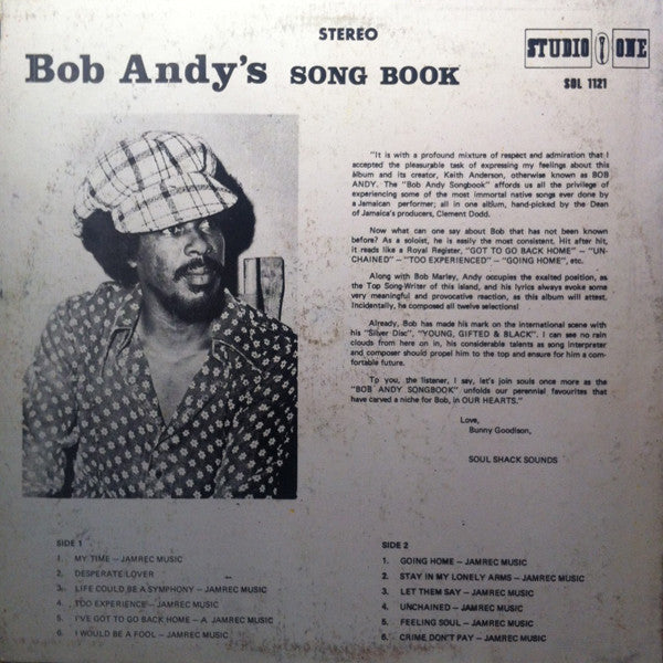 Bob Andy : Bob Andy's Song Book (LP, Album, RP)