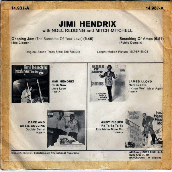 Jimi Hendrix : Opening Jam (7", Mono)