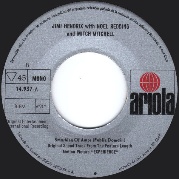 Jimi Hendrix : Opening Jam (7", Mono)