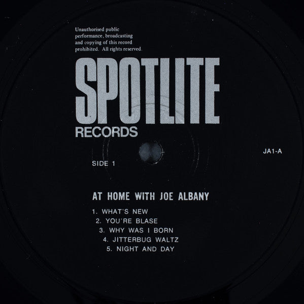 Joe Albany : At Home (LP, Album, Mono)