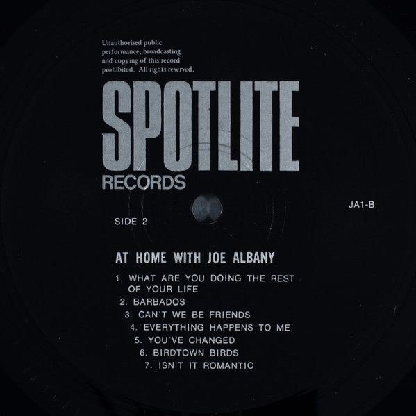 Joe Albany : At Home (LP, Album, Mono)