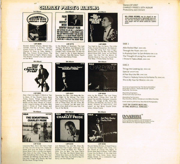Charley Pride : Charley Pride's 10th Album (LP, Album)