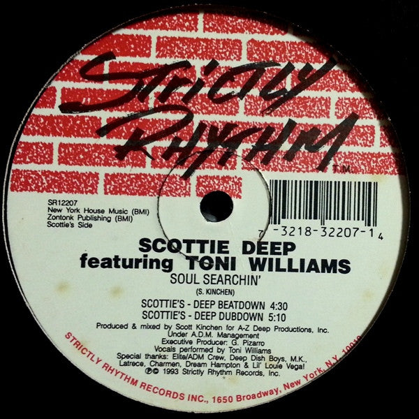Scottie Deep* Featuring Toni Williams : Soul Searchin' (12")