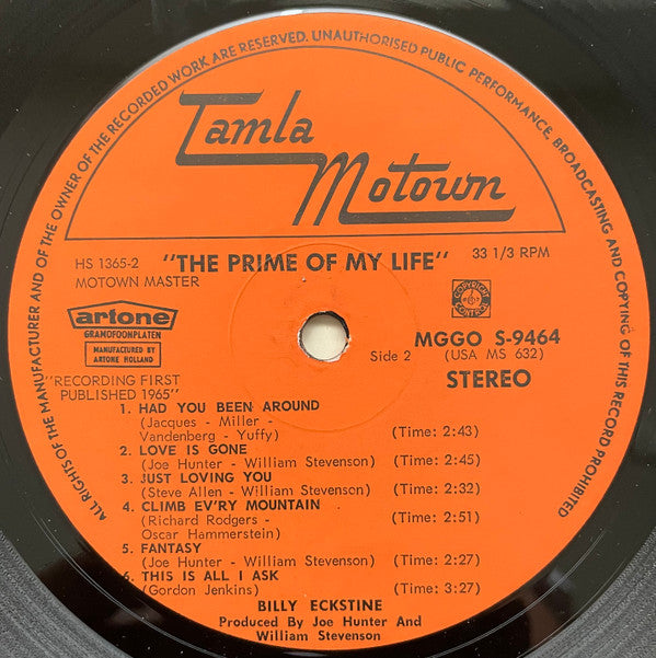 Billy Eckstine : The Prime Of My Life (LP, Album)
