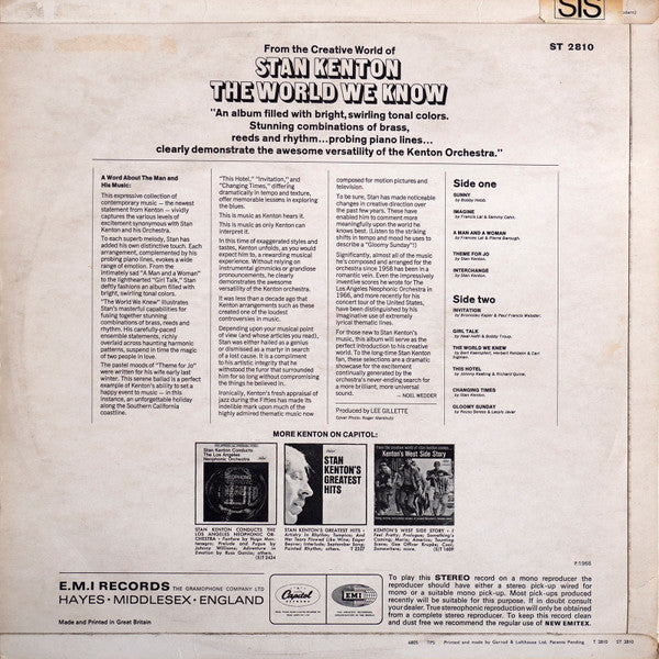 Stan Kenton And His Orchestra : The World We Know (LP, Album)