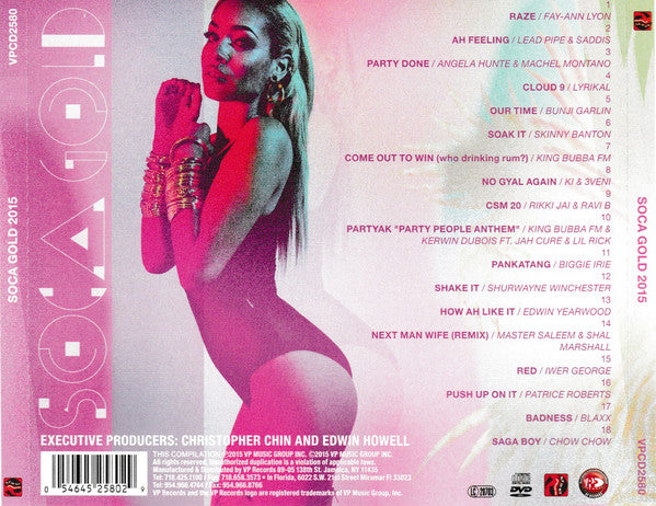 Various : Soca Gold 2015 (CD, Comp + DVD)