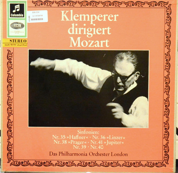 Otto Klemperer Dirigiert  Wolfgang Amadeus Mozart : Sinfonien: Nr. 35 "Haffner", Nr. 36 "Linzer", Nr. 38 "Prager", Nr. 41 "Jupiter", Nr. 39, Nr. 40 (3xLP + Box)