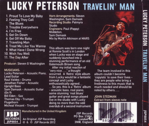 Lucky Peterson : Travelin' Man (CD, Album)