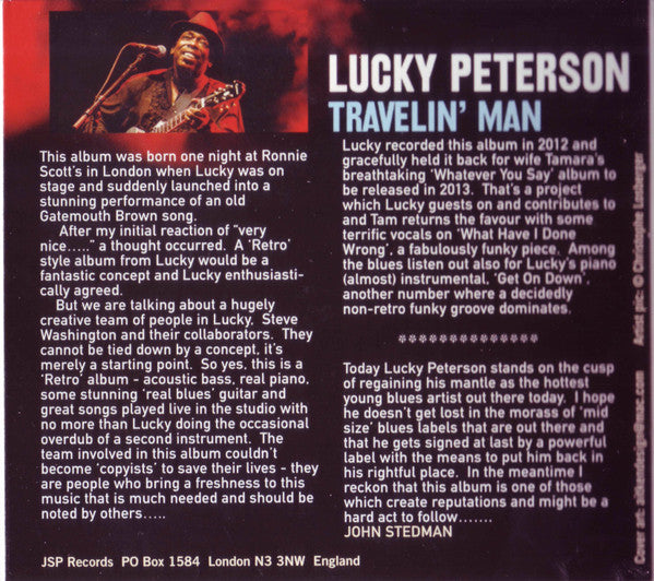 Lucky Peterson : Travelin' Man (CD, Album)