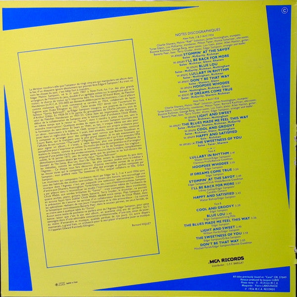 Edgar Sampson And His Orchestra : Swing Softly Sweet Sampson (LP, Album)