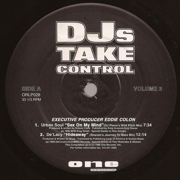 Various : DJs Take Control (Volume 3) (3xLP, Comp)