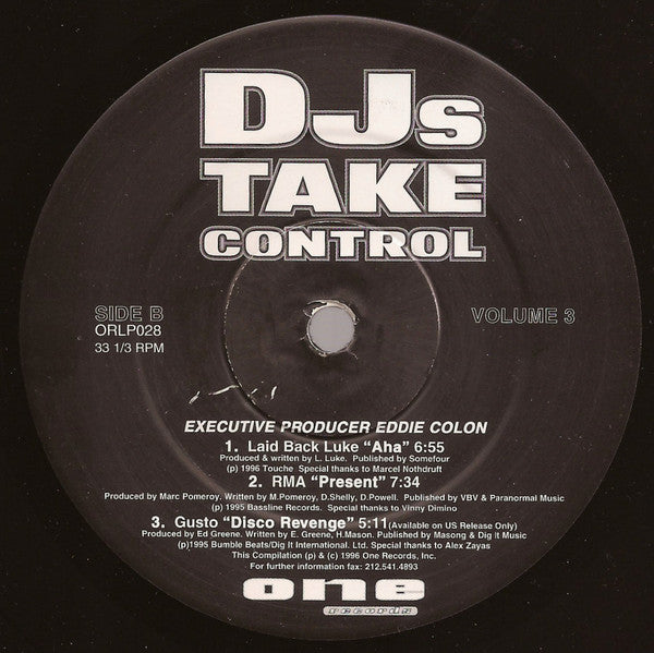 Various : DJs Take Control (Volume 3) (3xLP, Comp)