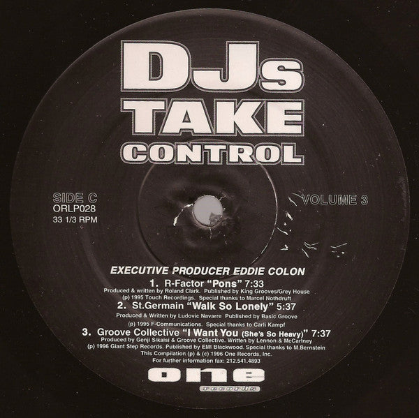 Various : DJs Take Control (Volume 3) (3xLP, Comp)