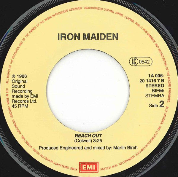 Iron Maiden : Wasted Years (7", Single)