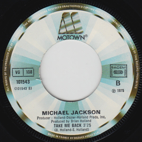 Michael Jackson : We're Almost There / Take Me Back (7", RE)