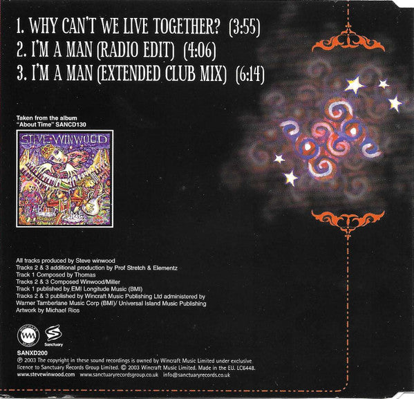 Steve Winwood : Why Can't We Live Together? (CD, Single)