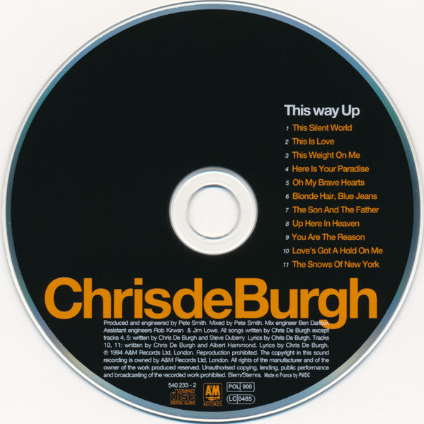 Chris De Burgh : This Way Up (CD, Album)