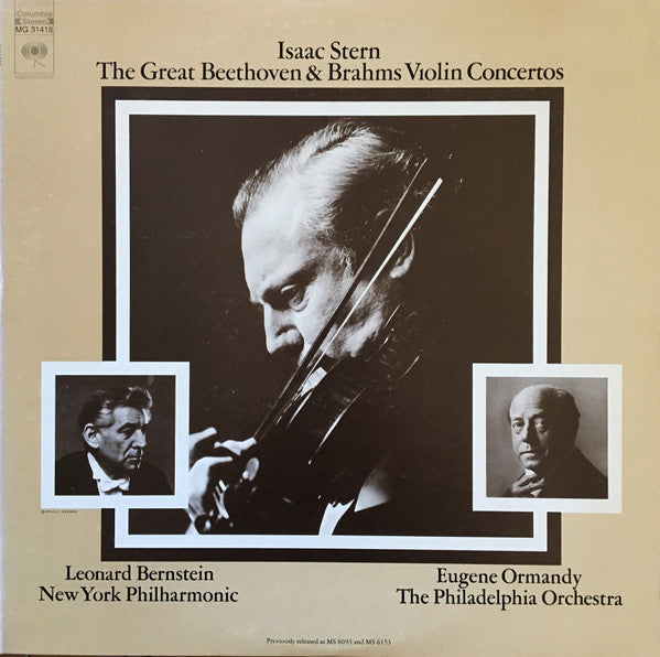 Isaac Stern : The Great Beethoven & Brahms Violin Concertos (2xLP, Comp)