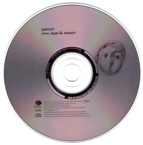 Bob Geldof : Sex, Age & Death (CD, Album)