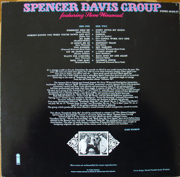 Spencer Davis Group* Featuring Steve Winwood : Somebody Help Me (LP, Comp, RE)