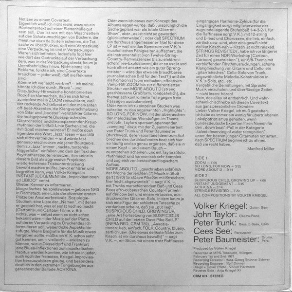 Volker Kriegel : Spectrum (LP, Album)