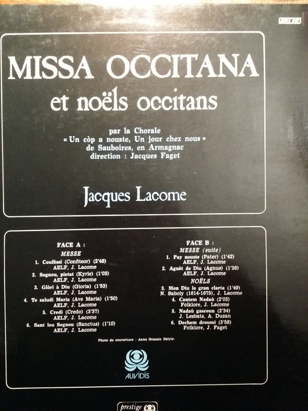 Jacques Lacome, Guy Bertrand, Jean-Michel Ponty : Missa Occitana Et Noëls  Occitans (LP, Album)