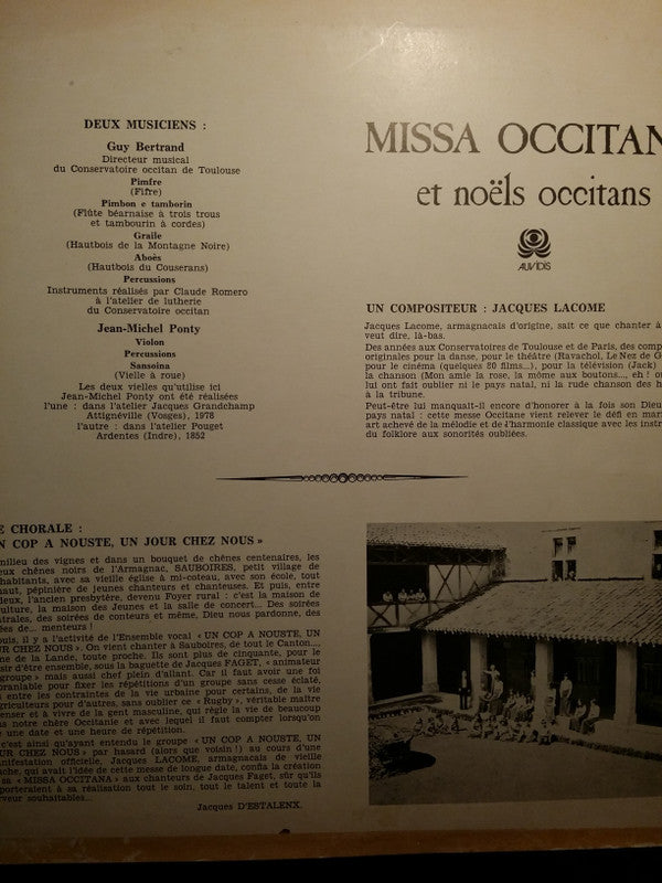 Jacques Lacome, Guy Bertrand, Jean-Michel Ponty : Missa Occitana Et Noëls  Occitans (LP, Album)