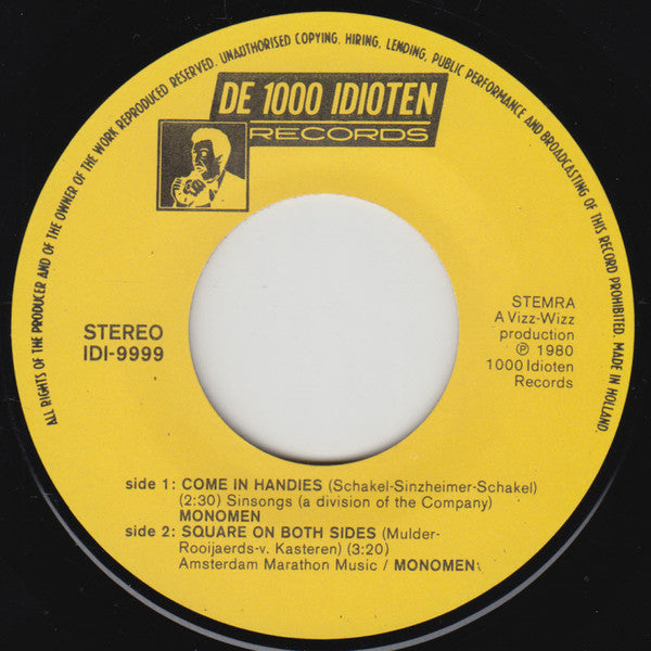 Monomen (2) : Come In Handies / S.O.B.S. (7")