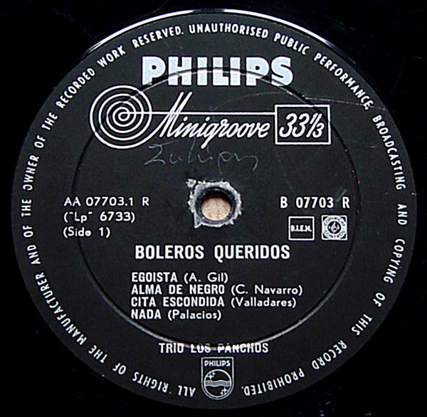 Trio Los Panchos : Boleros Queridos (10")