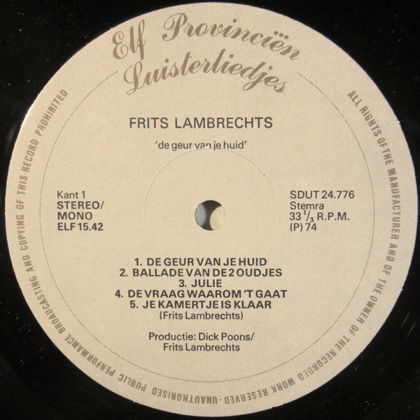 Frits Lambrechts : De Geur Van Je Huid (LP, Album)