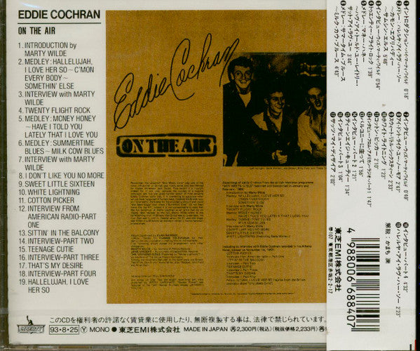 Eddie Cochran : On The Air (CD, Album, Mono, RE)