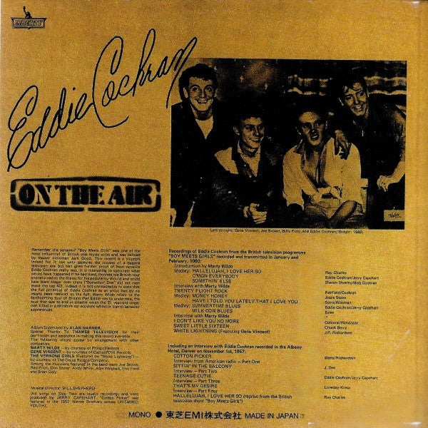 Eddie Cochran : On The Air (CD, Album, Mono, RE)