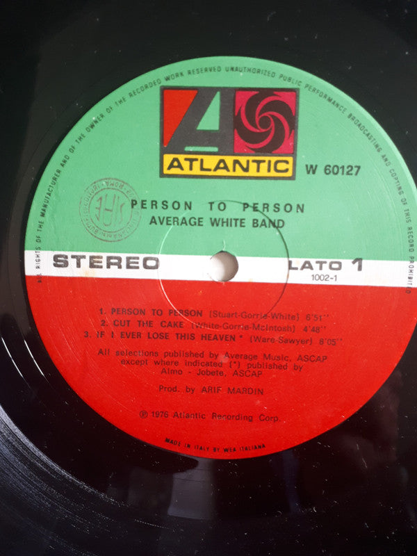 Average White Band : Person To Person (2xLP, Album, Gat)
