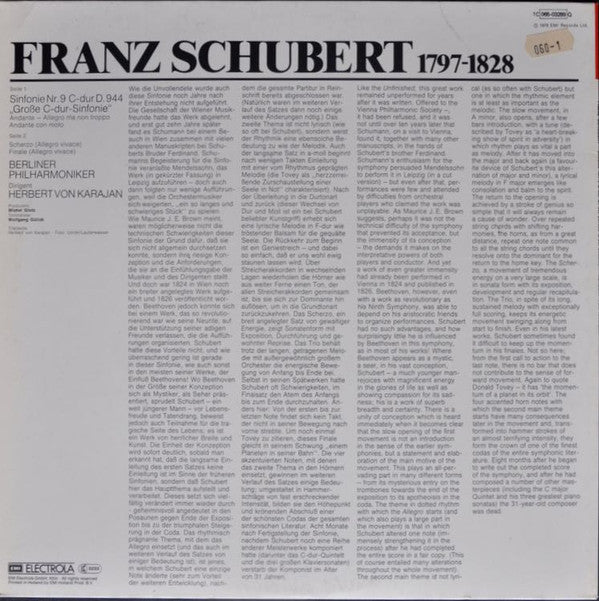 Franz Schubert - Berliner Philharmoniker - Herbert von Karajan : Symphony No. 9 C-Dur (LP, Album, Quad)