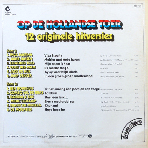 Various : Op De Hollandse Toer (12 Originele Hitversies) (LP, Comp)